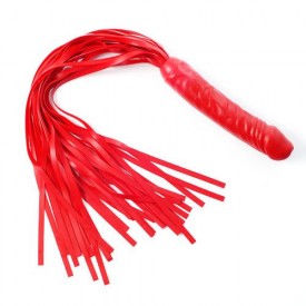Красная многохвостая плеть "Ракета" - 60 см.