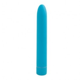 Голубой вибромассажер Climax Smooth 7" Vibe - 17,8 см.